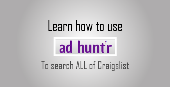 Use Adhuntr to Find Jobs on Craigslist