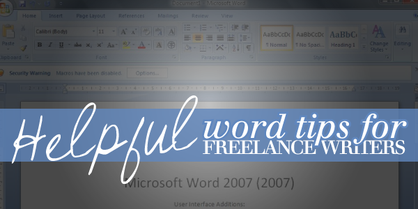 Useful Microsoft Word Features for Freelance Writers