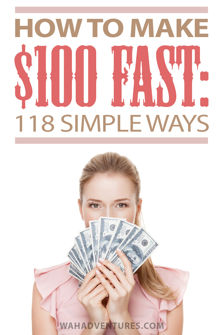 Almost everyone can use a quick $100 at some point. Here’s a huge list of ways you can make $100 in your spare time, from selling to side hustling! 