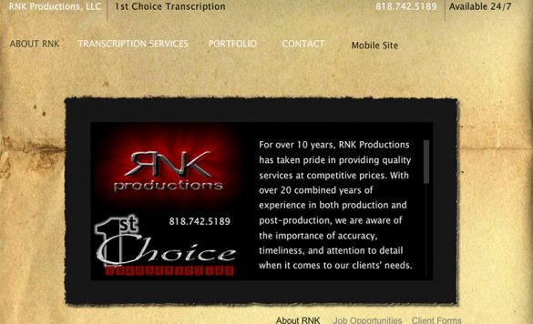 RNK Productions – Your Best Offer For Entertainment Transcription Work