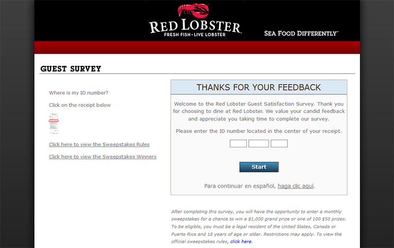 Some competitions need a lot of effort, but with Red Lobster survey you can get rewarded for going out to dinner.