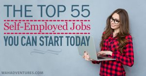 Leave the 9 to 5 and get started working from home with a self-employed job. These 55 ideas can get you started using your skills as your own boss, making more money than you could have ever dreamed of from a traditional job.