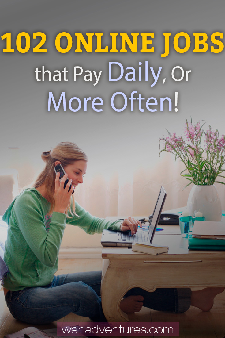Looking for online jobs with steady income? Check out this list of the best online jobs that pay you daily or weekly. Most even pay through PayPal!