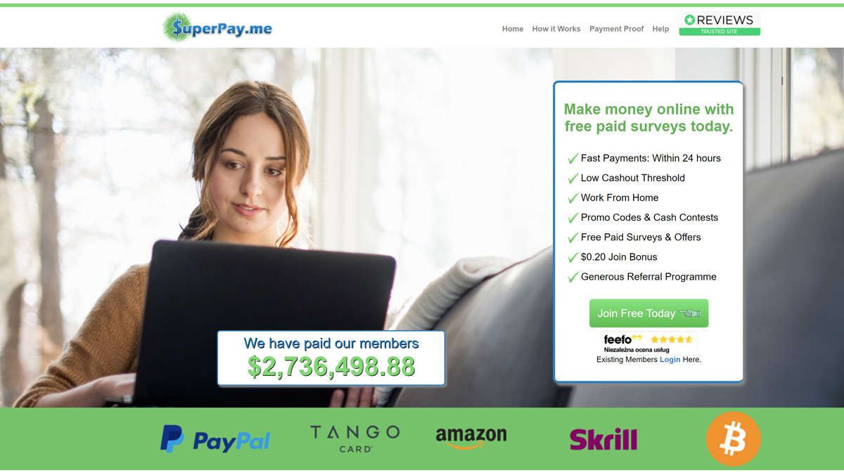 Not sure if SuperPay.Me is a legitimate Get Paid To site that rewards you for taking online surveys, completing offers, referring friends, and watching videos? We gave it a try to help you see if it’s the right place for you. Read our review to find out all the details!