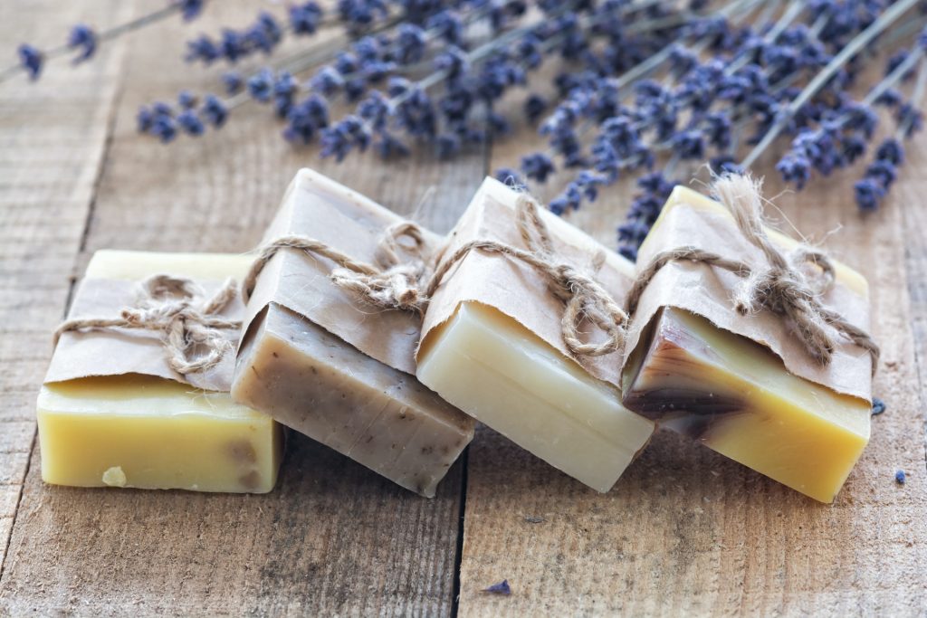 Home-made bars of soap