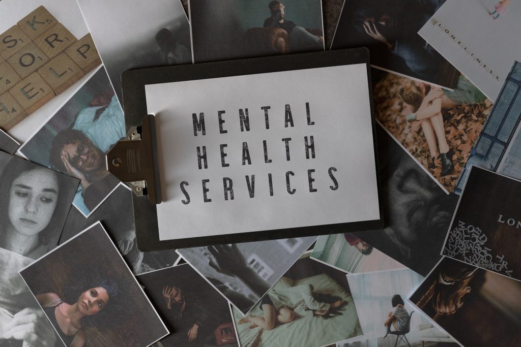 A mental health searvices signage